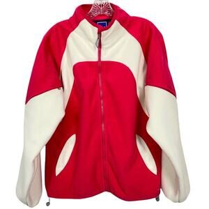 Women's Size XL LITHIC Full Zip Jacket Bright Pink Cream Barbie Core Fleece